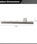 Dimension diagram of Heavy Duty Pivot Hinges For Wood Doors Hidden Bookcase Stainless Steel With Screws 360 Degree Invisible Shaft System