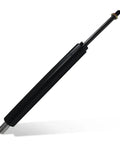 Built Different Gas Springs For Beds, Heavy Duty Lockable Struts With Freakin Smooth Soft Close, Tough As Nails Pro Grade Zinc Coated Steel Lifters For Storage Furniture And Toolboxes 65Lb 16In in black, showcasing strong locking mechanism.