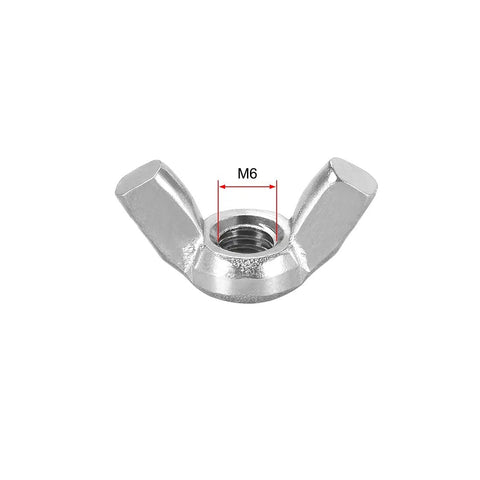 M6 Stainless Steel Wing Nuts 20 Pack Rust Resistant 304 Butterfly Hardware No Sweat Hand Twist Fasteners Easy Breezy Tool Free Quick Adjustment Bolts For Automotive And Home Repair Jobs