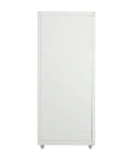 Heavy Duty Six Drawer Metal File Cabinet With Smooth Ball Bearings Slick White Rolling Filing Cabinet For Home Office front view.