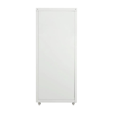 Heavy Duty Six Drawer Metal File Cabinet With Smooth Ball Bearings Slick White Rolling Filing Cabinet For Home Office front view.