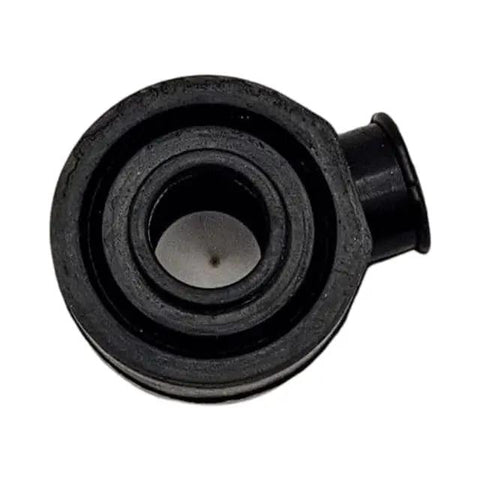 Heavy Duty 5/8 Inch Heim Joint Rod End Dust Boot Built Tough With Grip Tight Rubber, top view of black rubber dust boot.