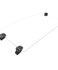 Straight Up Full Windshield Replacement For Polaris Ranger Midsize 500 570 Etx And Ev With Rugged Hd Clamps 45 X 29 Inch, clear glass panel with mounting clamps.