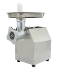Beast Heavy Duty 120Kg Per Hour Commercial Electric Meat Grinder with stainless steel tray and aluminum housing, side view