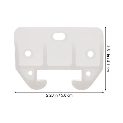 White Plastic Drawer Slides 12 Pack Center Mount Rails For Dresser And Closet Drawers No Fuss Install front view