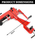 Dimensional view of 7 Inch Manual Sheet Metal Bead Roller With 6 Die Sets For Edge Beading And Swaging In 22 Gauge 0.8mm Mild Steel