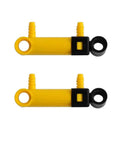 Legit 1x5 V2 Cylinder Pneumatic Actuator With Slick Push Rod And Putter Design Built For Standard Building Block Mods, yellow, pack of two.