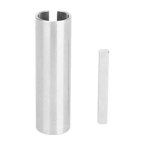 Premium Crank Shaft Sleeve Adapter Fits 3/4 Inch To 7/8 Inch Diameter Gas Engine Pulley Gear Box Conversion With 3/16 Step Key silver steel sleeve and key