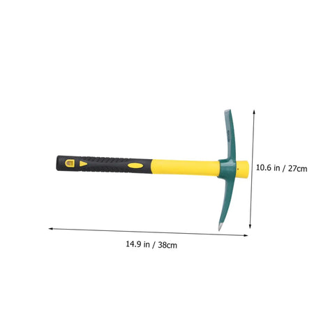 Plastic Clad Fiberglass Handle Garden Hoe 38 By 25 Cm Lightweight Easy To Use Yellow Durable Yard Planting Tool