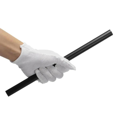 Hand holding Black ABS Plastic Round Rods 5mm X 1m High Strength Modeling Bar For DIY Projects Prototyping And Crafts With Tough As Nails Smooth Surface