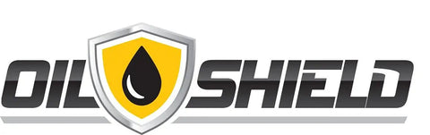 Oil Shield logo with shield and oil drop design symbolizing protection against oil, part of OS12100 Half Inch Class A Rubber Air Hose branding.