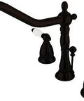 Oil Rubbed Bronze 8 Inch To 16 Inch Widespread Bathroom Faucet 3 Hole Deck Mount Solid Brass Construction Drip Free Ceramic Disc Cartridge