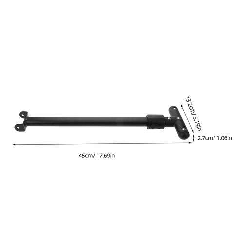 Beefy Adjustable Heavy Duty Wagon Cart Pull Handle From 18 To 27.6 Inches Telescoping Replacement Handle For Folding Carts Easy Install For Outdoor Camping Trolleys And Wagons, black metal, 45cm shown