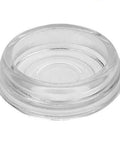 Set Of 12 Clear Glass Furniture Coasters Round 2 9/16 Inch Floor Protectors For Chairs Tables And Sofas Elegant Caster Cups