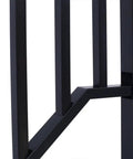 Close-up of Badass Wrought Iron Handrail for 3 Step Outdoor Stairs showing the matte black finish and sturdy design details.
