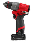 Compact 12V Cordless Drill Driver Kit With Brushless Motor And Heavy Grip Chuck Compatible With Milwaukee M12 Fuel Models, side view.