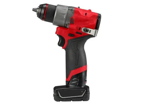 Compact 12V Cordless Drill Driver Kit With Brushless Motor And Heavy Grip Chuck Compatible With Milwaukee M12 Fuel Models, side view.
