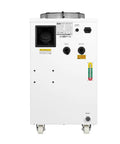 Heavy Duty Industrial Water Chiller With 1.15 Hp Pump And 18.5 Gpm Flow For CO2 Lasers Plus CNC Spindles And UV Printers back view showing inlet and outlet ports.