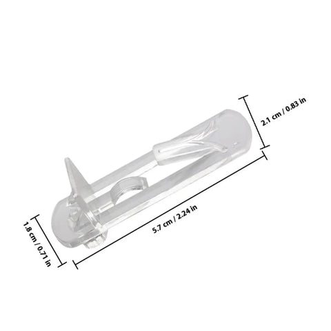 Close-up of 30 Pack Plastic Shelf Support Clips Locking Pins For Cabinets Furniture Shelving Brackets Transparent Reusable Pegs
