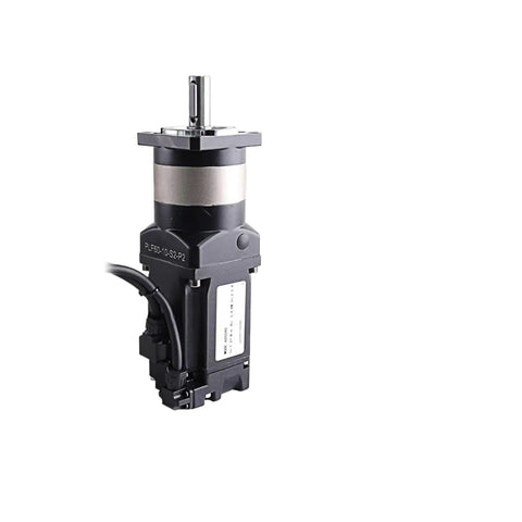 Rock Solid Ac Servo Motor With Complete Drive Kit 400 Watt 220 Volt High Precision Planetary Gearbox 1 3 Nm profile view on white background.