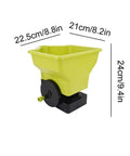 Handheld Grass Seed Spreader For Lawns And Gardens Reusable Fertilizer And Salt Broadcast Spreader Ergonomic Grip Adjustable Dial Yellow