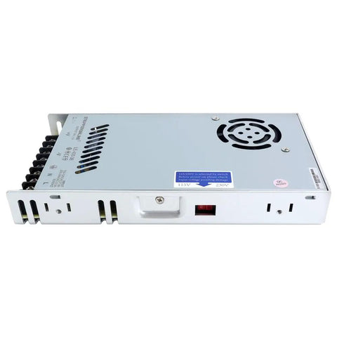Heavy Duty 400W Switching Power Supply with cooling vents and voltage selectors for CNC routers and stepper motors.
