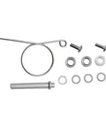 Complete Metal Reel Handle Repair Kit With Silver Bearings, Shaft Hook, Screws And Sleeve For Full Restore Of Damaged Fishing Gear Ready For Next Catch.