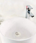 Peirushg Bathtub Easy-Install Stopper Quick 1-3/8in. in a modern white sink with a chrome faucet.