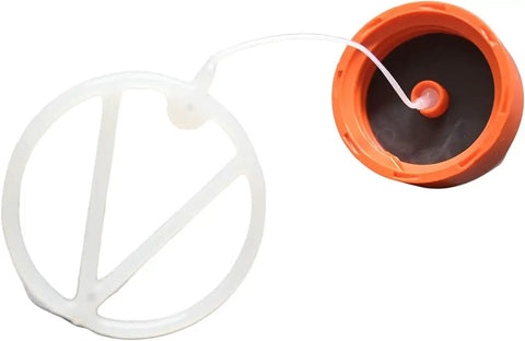 Oil Cap Assembly Replacement For Power Pruners Models PPF-210 PPF-211 PPT-230 PPT-2400 PPT-260 OEM Part Fits Echo And Shindaiwa Pruners EZ Install Durable OEM-Grade Cap Seal And Auto-Oiler Accessory close-up of orange cap and white seal