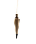 PB008B 8 Ounce Brass Plumb Bob With String Pro Grade Durable Brass Construction Lacquered Finish Removable Head For Easy String Attachment