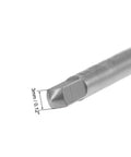Close-up of 3mm tip on 6-32 UNC High Speed Steel Thread Tap Set For Quick Screw Threading, 2B Class, 3-Flute Design, 54mm overall length