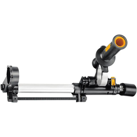 Dust Extractor Telescope With Hose For SDS Rotary Hammers Black Pro Grade Attachment showing side handle and connection points