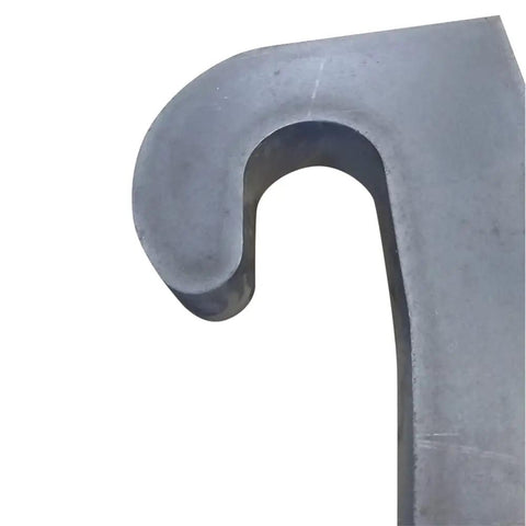 Close-up of steel top hook from 1 Pair Blank 418 Quick Attachments For Loader Mounts With 4 Wear Ears For Top Hook Built Tough Made In The USA