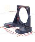 Mount bracket for Heavy Duty Electric Barbecue Motor With 60KTYZ Gear Reduction, featuring dimensions and secure design for grill use.