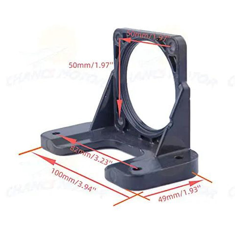 Mount bracket for Heavy Duty Electric Barbecue Motor With 60KTYZ Gear Reduction, featuring dimensions and secure design for grill use.