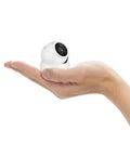 Compact Mini Turret Dome Camera 1080p Security 4 In 1 Hybrid AHD TVI CVI Analog Weatherproof MicroDome held in a hand