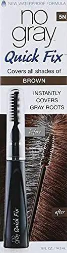 Instant Gray Root Cover Up Shampoo Formula With Easy Brush Applicator For Messless Touch Ups On The Go Travel Bundle To Slay The Grays Clean And Quick Hits Different For Flawless Hair Everyday. Brown root cover up packaging with dual-ended brush.