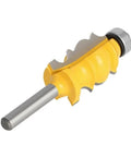 Close-up of 6mm Router Bits Set With Carbide Molding Trimming Cutter Wood Milling Tool Featuring 1/4 Inch Shank, round over design.