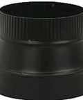 Black 24ga Reducer For Wood Stoves And Solid Fuel Appliances 8x6 Inch Crimped Small End Single Wall Pipe Fit Durable Usa Made Vent Connector Ideal For Quick Install And Tight Fit