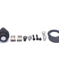 24 Tooth Ratchet Wrench Repair Kit For 1/4, 3/8, And 1/2 Inch Drive Sockets With Chrome Plated Reversible Handle components displayed