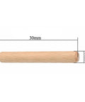 Wooden dowel pin from Massive 1000 Piece Wooden Dowel Pins Set For Woodworking Round Grooved Fluted Dowels With Beveled Ends Reusable Joint Pins Drill Guide Locator Tool For Crafts And Furniture 8x30mm Doweling Jig Kit, showing 8x30mm dimensions.