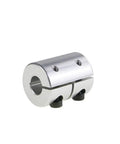 4 Pack Flexible Couplings 5mm to 8mm for NEMA 17 Shafts, aluminum housing, side view, ideal for Ender 3 and CR 10 printers