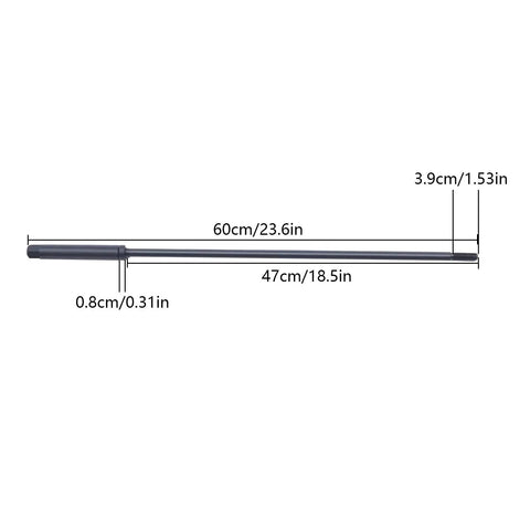 Heavy Duty Milling Machine Draw Bar 7/16 Thread R8 For Standard Milling Machines, durable steel, 60cm length with measurements