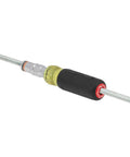 Do-It-All 9-In-1 Pass-Through Nut Driver With Cushioned Grip, shown attached to threaded rods, emphasizing torque use