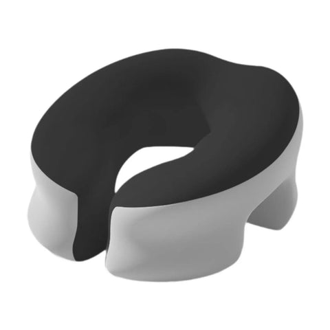 Memory Foam Desk Napping Pillow With Removable Cover, Ultra Lightweight Headrest Cushion For Office Sleep in black and light gray