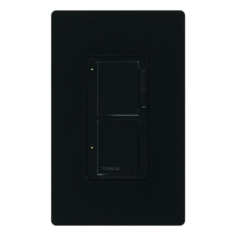 Black Maestro Dual Digital Dimmer And Switch For Incandescent And Halogen Bulbs 300 Watt Single Pole With Top Dimmer Load And Bottom On Off Control Not For LED Use