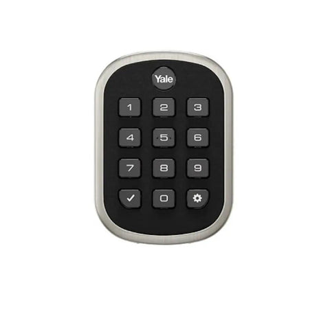 Keyless Pushbutton Deadbolt With Z-Wave Plus Built In Satin Nickel Finish Easy Screwdriver Install One Touch Enrollment No Keys Required