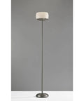 Jessica 300W Torchiere Floor Lamp, 71 Inch Tall With Milky White Glass Dome, Two 150W Sockets For Incandescent Or Dimmable LED, Brushed Steel Finish