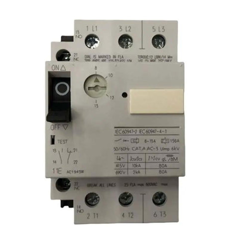 Adjustable Motor Protection Circuit Breaker 22 To 32 Amps Heavy Duty Industrial Safety Disconnect Switch, front view.