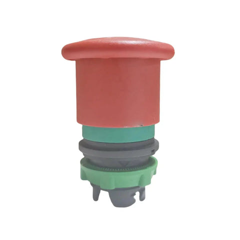 Heavy Duty Straight Swap Emergency Stop Button And E Stop Switch For Industrial Scissor Lift Replaces 147051 ZB5AT8643M in red and green.